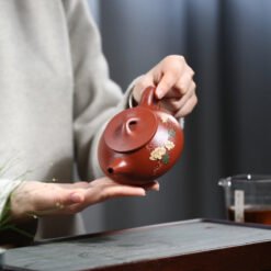 Ấm tử sa Nghi Hưng cao cấp dáng Thạch Biều TB006 nắp ấm vừa vặn