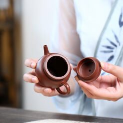 Ấm tử sa Nghi Hưng dáng Bào Tôn nguyên khoáng tử nê nắp ấm vừa vặn