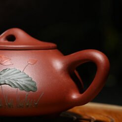 Ấm tử sa tử nê nguyên khoáng dáng Thạch Biều TB005 phần phần quai ấm