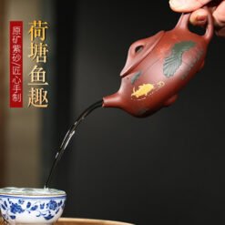 Ấm tử sa tử nê nguyên khoáng dáng Thạch Biều TB005 phần phần quai vòi ấm ngắt nươc tốt