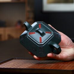 Ấm Tử Sa Tứ Phương Phước Lành Nguyên Khoáng Lục Nê phần nắp ấm