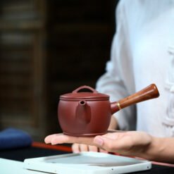 Ấm Trà Tử Sa Đại Hồng Bào Dáng Đường Vũ cao cấp cánh tay dài cong