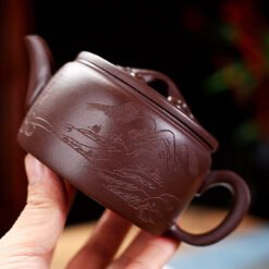 Bức tranh phong thủy của ấm Trà Tử Sa Tử Nê Dáng Hán Ngõa HN004