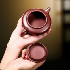 Ấm Tử Sa dáng Minh Lô chất đất Đại Hồng Bào ML002 nắp ấm được thiết kế vừa vặn