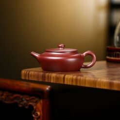 Ấm Tử Sa dáng Minh Lô chất đất Đại Hồng Bào ML002 thiết kế trươn đơn giản