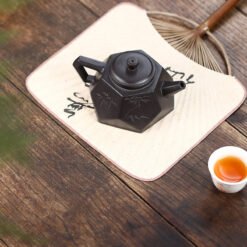 Ấm Tử Sa Hắc Nê Dáng Lục Phương cao cấp LP001