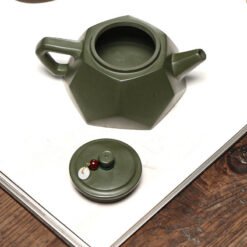 Ấm Tử Sa Lục Nê Dân Quốc Dáng Lục Phương cao cấp LP003 nắp ấm vừa vặn