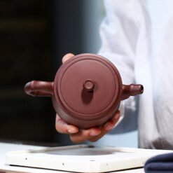 Ấm Tử Sa Tử Nê Dáng Hán Đạc HD003 quai nắp ấm thiết kế giống đầu chuông