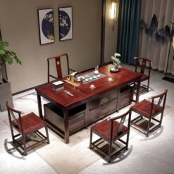 Bàn trà gỗ giúp người thưởng trà có được không gian thưởng trà thư thái