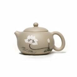 Ấm Tử Sa Bạch Nê Diệu Liên Hoa TT021 Dáng Tây Thi