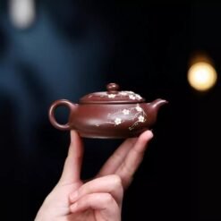 Ấm Tử Sa Vân Mai Dáng Minh Lô ML010 dung tích 120ml