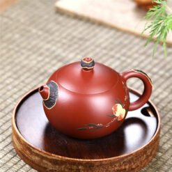 Ấm tử sa Đại Hồng Bào hình Trái Đào dáng Tây Thi TT017