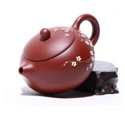 Ấm Tử Sa Đại Hồng Bào Nê Dáng Tây Thi Hoa Mai Trắng TT008