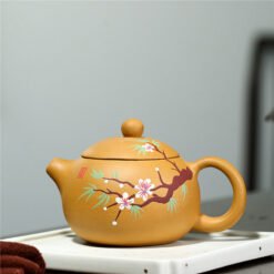 Ấm Tử Sa Đoạn Nê Hoa Mận Trắng Dáng Tây Thi TT011