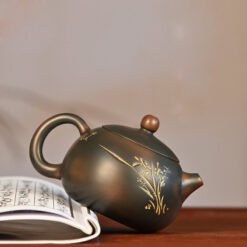 Ấm tử sa Hắc Tử Nê cây Trúc Dáng Tây Thi TT012 thanh lịch