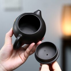 Ấm tử sa Hắc Tử Nê hoa Mai vàng dáng Tây Thi TT019