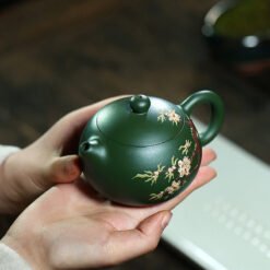 Ấm Tử Sa Lục Nê dáng Tây Thi họa tiết hoa mận TT006