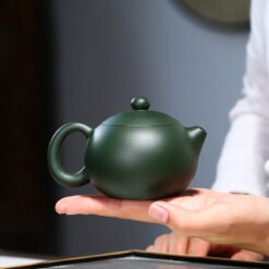 Ấm tử sa Lục Nê hoa mận trắng dáng Tây Thi TT014