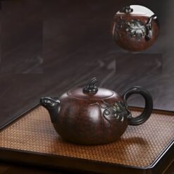 Ấm Tử Sa Dáng Bí Ngô Vân Bùn Đỏ QB007 dung tích 350ml